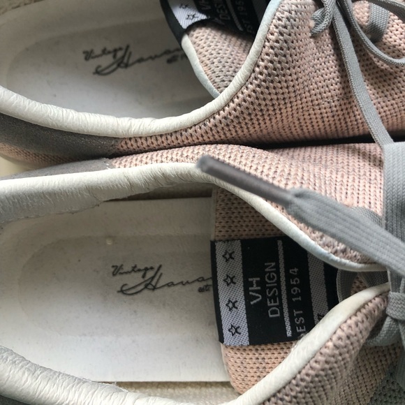 Vintage Havana Shoes Sneakers in Pale Pink Fabric Upper Womens Size 9 - Picture 4 of 6